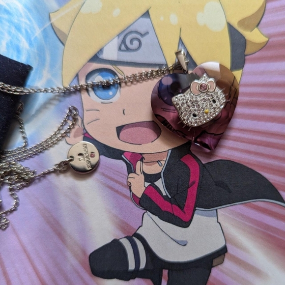 hello kitty x swarovski necklace hello kitty heart charm design - Picture 3 of 8